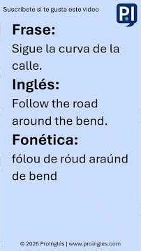 Inglés 724: Manejo — carril, vuelta, intersección