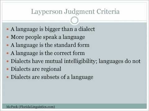 The Difference Between a "Language" and a "Dialect"