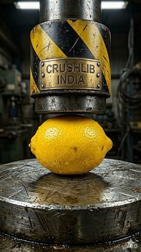 Hydraulic Press vs Lemon 🍋💥 | Juicy Explosion Satisfying #shorts #hydraulicpress #lemon