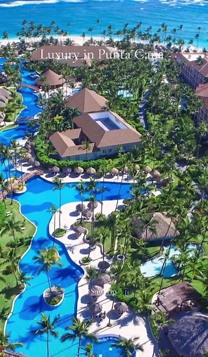 Majestic Elegance Punta Cana 🌊✨ A luxury beachfront escape in the Dominican Republic, with stunning pools, palm-lined views and pure relaxation. Your perfect tropical getaway 🌴 Discover more — link in bio ✨ #puntacana #luxurytravel #allinclusive #caribbean #fyp