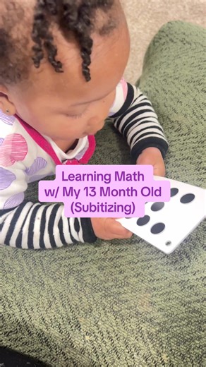 Learning math with my 13 month old starting with subitizing. ⚫️ #subitizing #matheducation #motherhood