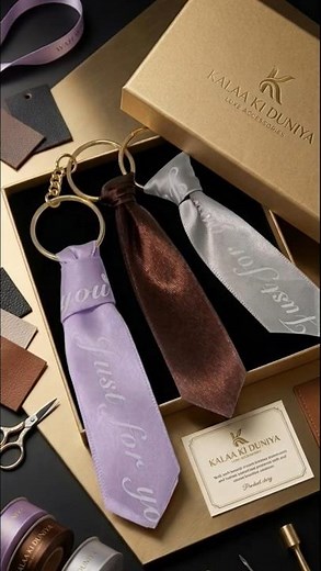 DIY Mini Tie Keychains! 🎀🔑 (Gifting Idea) for father's day special