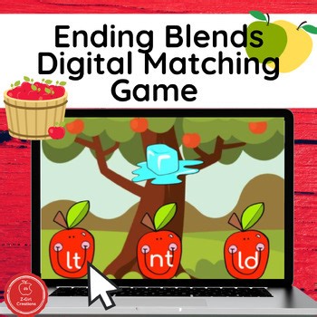 Ending Blends Phonics Game | Digital Matching Activity for 1st Grade