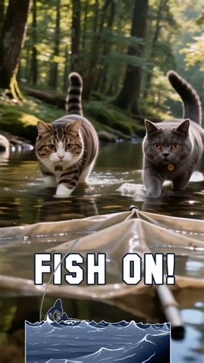 Bruno and Tito Went Fishing in a Forest River - But What Did they Catch? 😹