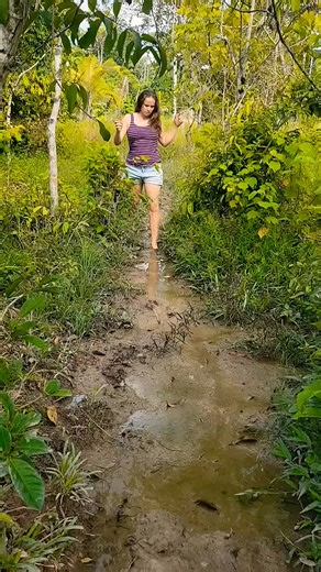 Wading Barefoot Through Deep Mud—Off-Grid Reality! Tag Your Muddy Mate 👣 #OffGridLiving #AdventureFamily #Homesteading #JungleLife #MudAdventure" | Crazy jungle adventures