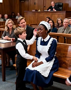 A humble maid who had spent years serving a powerful millionaire family was suddenly accused of stealing a priceless jewel. She was brought to trial without a lawyer, humiliated before the whole world, and left to her fate against the power of the rich. Everyone assumed she was guilty, because the word of the powerful carried more weight than her tears or her truth. But in the middle of the trial, when it seemed that nothing could save her, the unexpected happened. The millionaire's youngest son