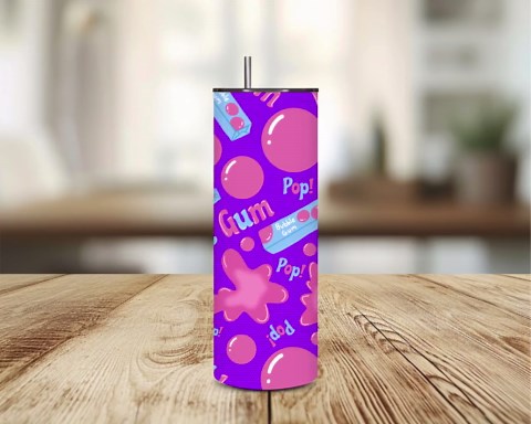 Bubble Gum Pop Tumbler Wrap: Retro Candy Art, Seamless PNG (digital File) - Etsy