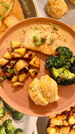 L.C. Jensen | Garlic Butter Pan-Fried Cod Dinner 🤤🧄🍤 Crispy cod in garlicky butter + homemade Sourdough Cheddar Bay Biscuits (better than Red Lobster!)... | Instagram