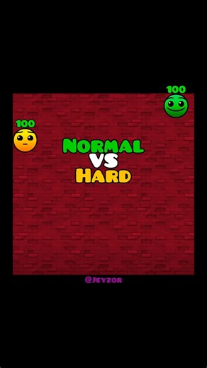 Normal🙂 VS 😐Hard - Geometry Dash Battles #12