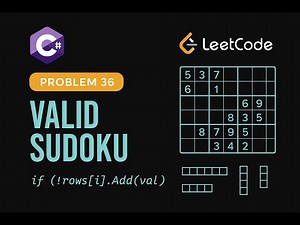 LeetCode 36: Valid Sudoku | C# Solution | Matrix Validation |