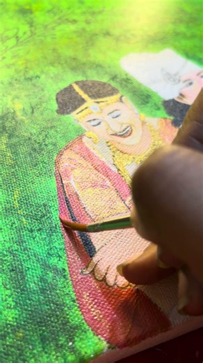 Handmade Custom Wedding Portrait 💍 | Personalized Bride Groom Gift Idea #handmadewithlove #art