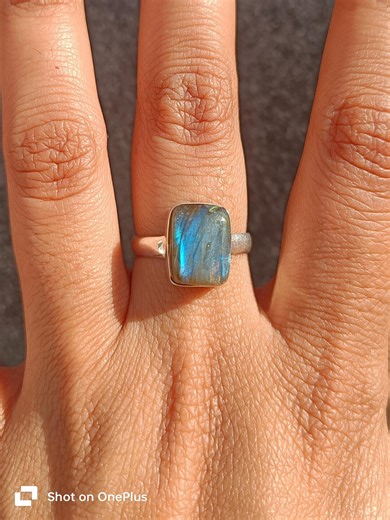 Handmade Labradorite Gemstone Ring: 925 Sterling Silver Ring - Etsy