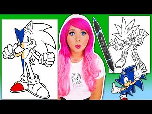 Coloring Sonic The Hedgehog & Silver The Hedgehog | Prismacolor Art Markers