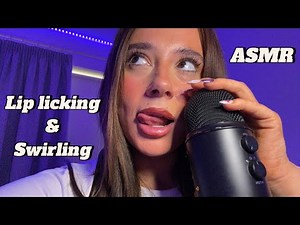 ASMR / Lip Licking & Swirling 🤤🧠( experimenting with mouth sounds )