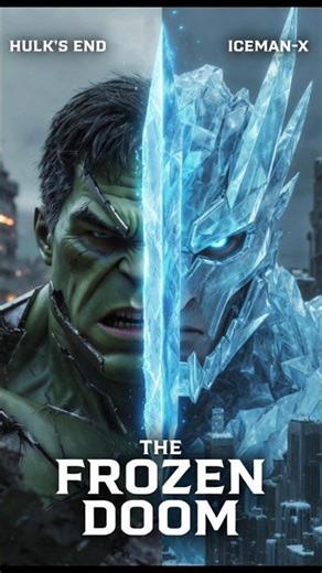 ICEMAN-X: THE FROZEN DOOM | The End of Hulk ❄️🔥 #IcemanX #HulkEnd #AIAnimation #Shorts