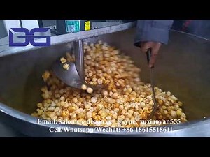 Caramel popcorn chocolate popcorn making machine caramelizing coater