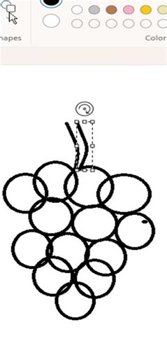 How to draw grapes in ms paint | paint in computer| grapes #drawing #art