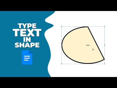How to type text in a shape in google docs