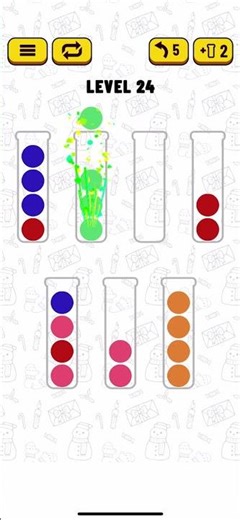 Ball sort puzzle. Level 24