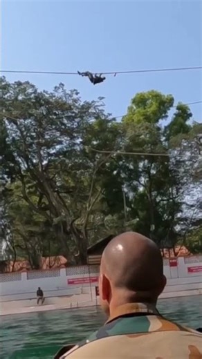 water jump 💀#indianarmy #trending #military #youtubeshorts #travel #song #dance #parasf #deshbhakti