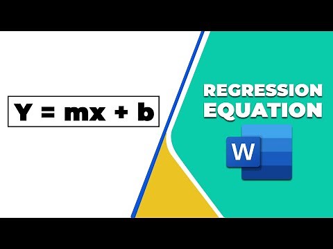 How to write regression equation in word