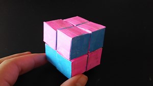 教你折纸无限翻转的立体魔方，简单易学一张纸就可以，玩一天都不会够