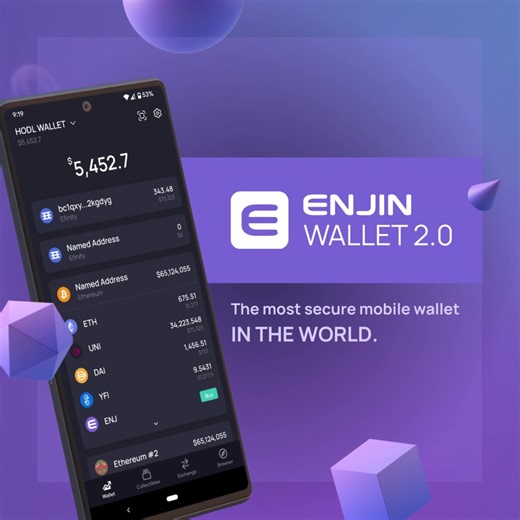 Ready to upgrade your wallet game? 📲 The #Enjin Wallet app features low gas fees, native dApps browser, new UI, segwit support and a whole lot more. Delve into a world where you can store, manage and send your #NFTs with a tap of a button 🌟 ➡️ enj.in/wallet Let us know what you think of the Enjin Wallet and spread the word 💜 | Enjin