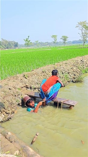 He Came to Wash Up… But His Lungi Got Stuck! 😱😂 | Pond Prank Gone Wrong