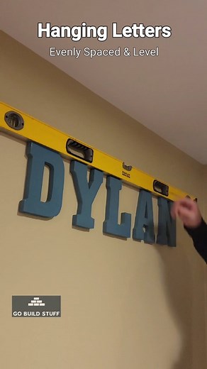M Sam Irwin | How to hang letters on the wall #gobuildstuff #decorations #wallletters | Instagram
