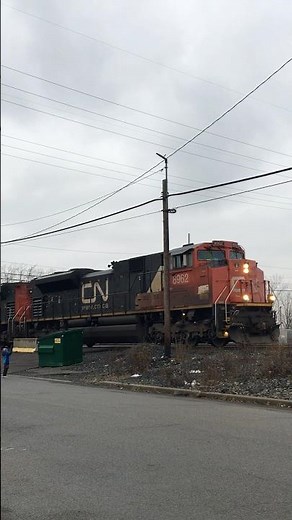 CN SD70M-2 leads with a horn show #railroad #railfan #railway #train #cn