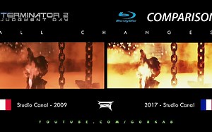 【画面对比】《终结者2：审判日》蓝光碟 3D重置版 vs 原版