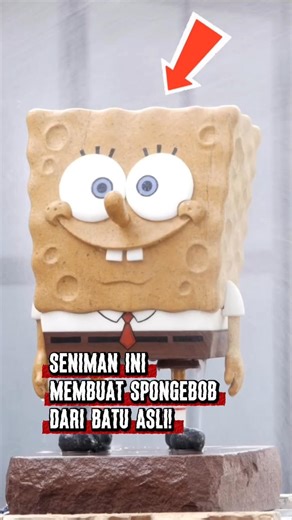 Proses Kreatif Membuat SpongeBob SquarePants dari Berbagai Jenis Batu. #shortvideo