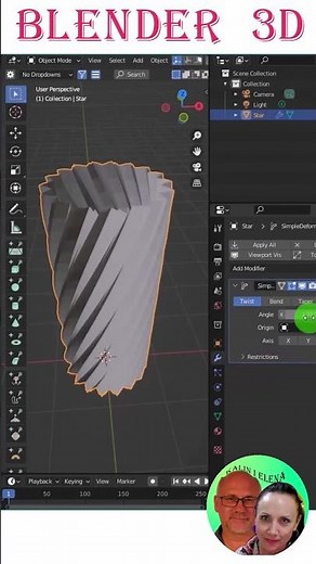 How to Quickly and Easily Create a Spiral Column in BLENDER #blender3d #урок #tutorial #plugins