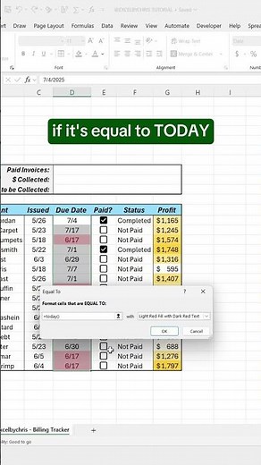 How to create a billing tracker in Excel! #excel #tracker #spreadsheet