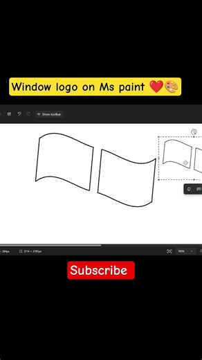 How to make windows logo on Ms paint ❤️🎨 #like #stockmarket #subscribe #trading #trader #shortvideo