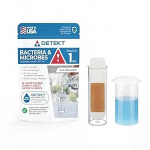 #1 Bacteria in Water Test Kit by Detekt® – Detect Bacteria, Mold, Fungus in Drinking, Tap or Well Water – Choose Made-in-USA – Results in 24 Hrs – More Than Coliform/E. Coli (1 Test)