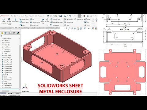Sheet Metal Enclosure in SolidWorks (SolidWorks Sheet Metal Tutorial)