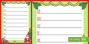 Christmas Acrostic Poem Template