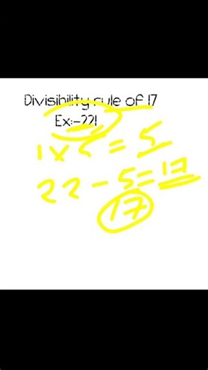 Divisibility rule of 17 Short trick #maths #maths #ssc #education #competitiveexam #sscboard