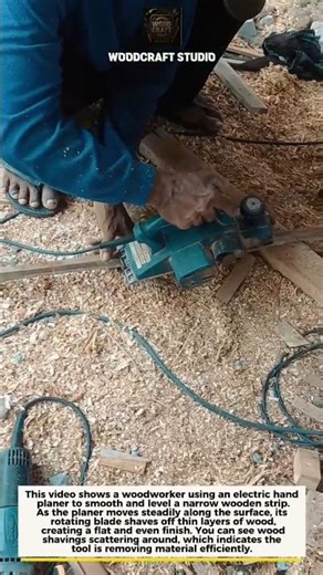 Electric Hand Planer Wood Smoothing Process #woodworking #DIY #carpentry
