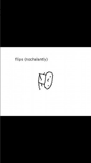 nonchalantly does a flip #flipnote3d #flipnote #animation #funny #nonchalant