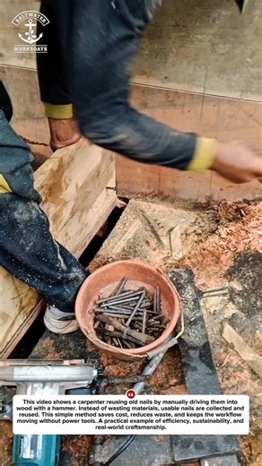 Reusing Old Nails Like a Pro | Smart Carpentry Productivity Hack