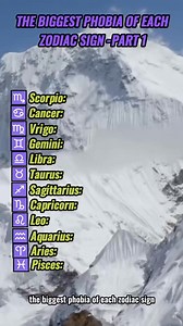 The biggest phobia of each zodiac sign#zodiacs #astrology #fyp | Zodiac-Olivia
