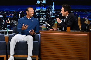 Tiger Woods Talks to Jimmy Fallon About Golfing Alongside His Son and Daughter