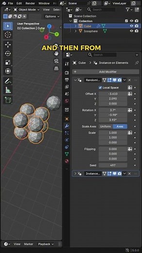 Blender 5.0 - Randomize Transform Modifier