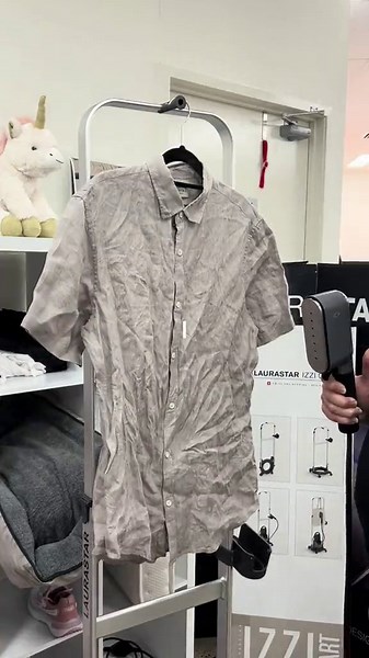 Effortless Ironing with IZZI PLUS Garment Steamer by Laurastar