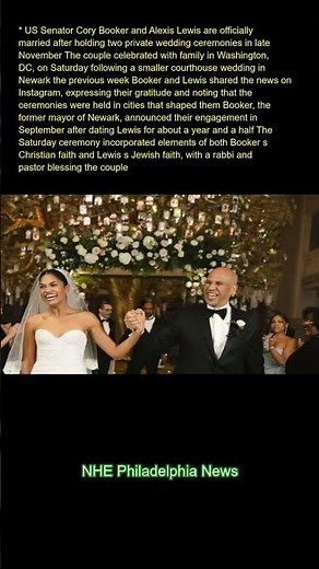 U.S. Senator Cory Booker and Alexis Lewis are officially married after holding two private wedding c