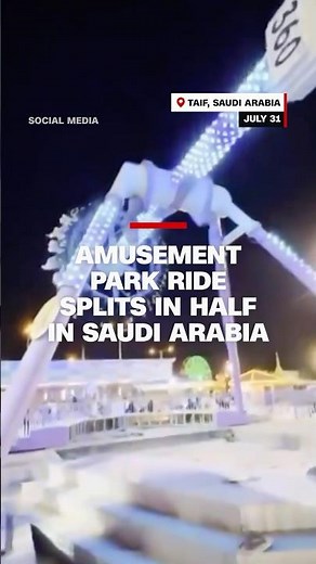 Amusement park ride splits in half in Saudi Arabia