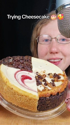 Cheesecake Mukbang ASMR 🍰✨ So creamy, so smooth, and absolutely delicious 😋 Would you take a bite? #ASMR #mukbang #asmreating #cake #cheesecake #eatingsounds #satisfying | SongByrdASMR