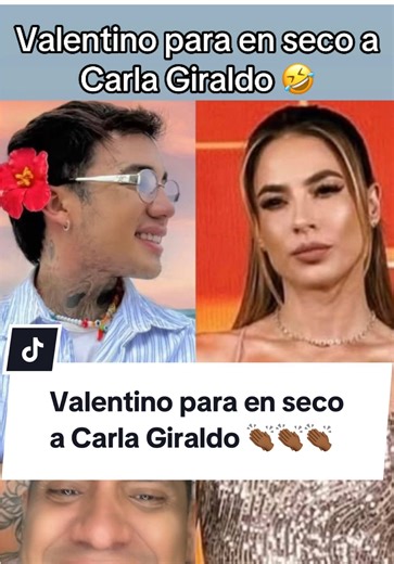 Valentino puso en su lugar a Carla Giraldo en vivo